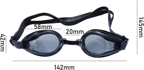 Vista 2 de Leadigol Gafas de natación unisex para adultos, gafas de natación, gafas de natación de silicona con tapones para los oídos, paquete de 2 gafas