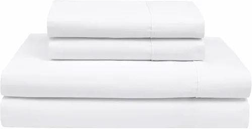 Vista 4 de Rajlinen Juego de sábanas de algodón Giza tamaño Queen, 100% algodón egipcio Giza certificado, juego de sábanas de lujo de 4 piezas, bolsillo