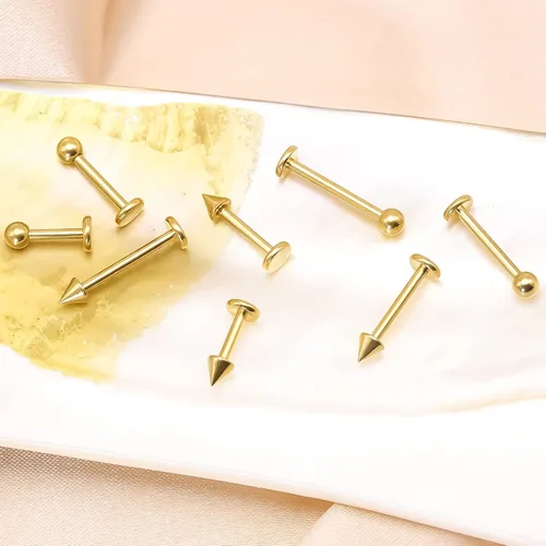 Vista 5 de BLISI 8PCS Body Piercing Jewelry Lot 16G Titanium Nose Septum Lip Cartilage Tragus Eyebrow Industrial Barbell Horseshose Piercing Kit Jewelry