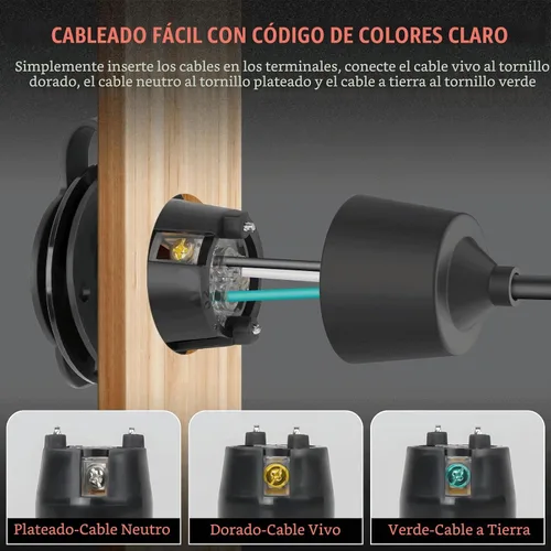 Vista 10 de Toma de corriente con bridas, NEMA 5-15 15 Amp Toma de corriente con brida de hoja recta con tapas, 120-125 voltios, 2 polos-3 cables, grado
