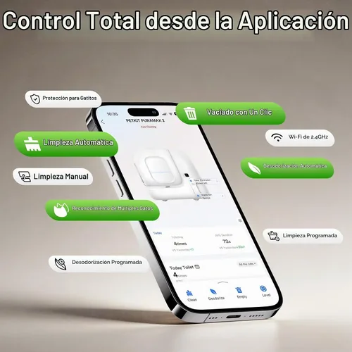 Vista 8 de PETKIT Purobot Max 3 - Caja de arena automática con apertura grande, control de olores Caja de arena para gatos autolimpiante, control