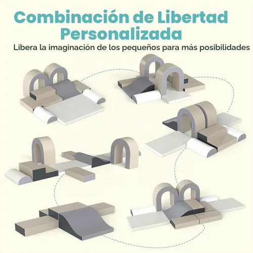 Vista 3 de Olakids - Juguetes de escalada para niños pequeños de 10 piezas para Gris