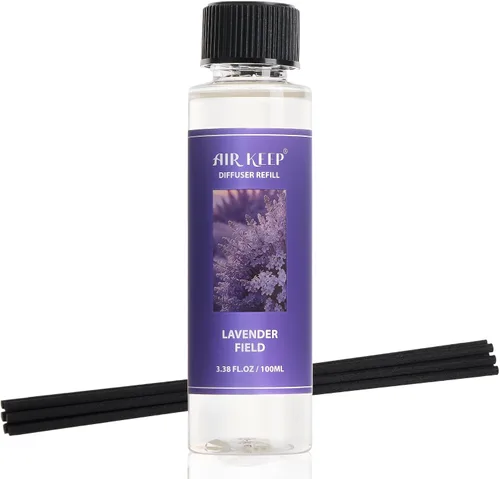 Vista 40 de Airkeep Juego de difusor de varillas – 3.38 onzas líquidas (3.4 fl oz), difusor de aroma de bambú para el hogar, incluye 8 varillas difusoras