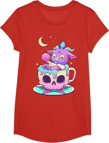 Vista 43 de Kawaii Pastel Goth Cute espeluznante Pentáculo Baphomet - Camiseta de cabra, Negro