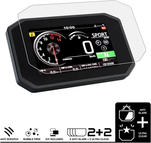 Vista 2 de Speedo Angels - Protector de pantalla para salpicadero compatible con CB1000R (2021-), 2 x ultra transparente y 2 x antirreflejos