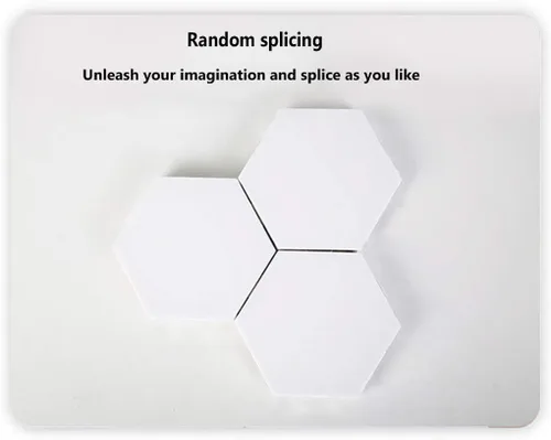 Vista 2 de QFFL Paneles de luz led inteligentes Touch Quantum Light USB a interfaz para conectar lámpara de pared hexagonal adecuado para leer en sala de estar