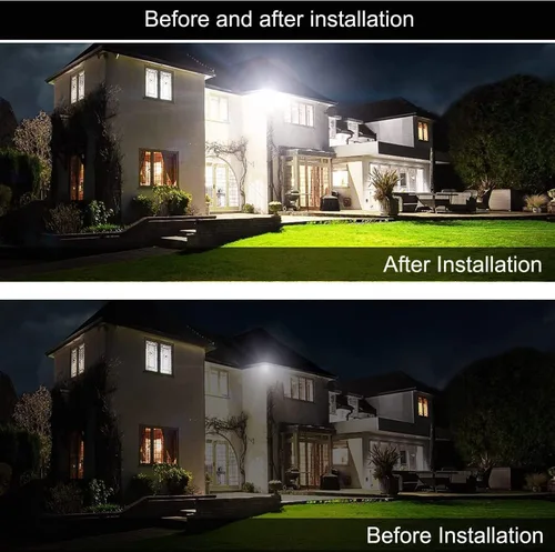 Vista 4 de Paquete de 4 Luces LED de Inundación para Exteriores, Luz de Trabajo LED de 50W 5500lm con Enchufe de EE.UU. de 6FT, Luces de Seguridad Exteriores