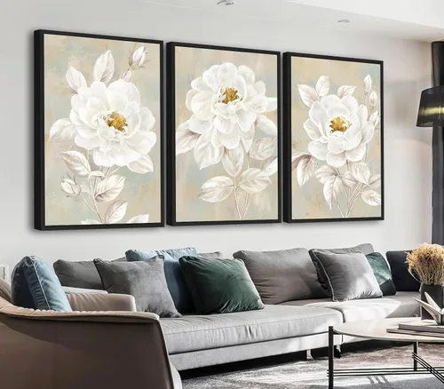 Vista 12 de ASDCEUTICALS Lienzo grande para pared, cuadros abstractos marrones para sala de estar, decoración de pared retro estética, pinturas rústicas, obras