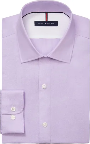 Vista 3 de Tommy Hilfiger - Camisa de vestir para hombre ajustada no necesita plancha