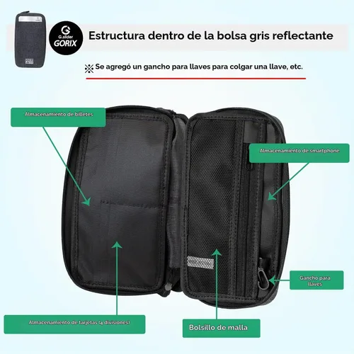 Vista 3 de GORIX Ciclo cartera bolsa bolsa impermeable teléfono móvil caso carretera MTB bicicleta (BKPW (edición global))