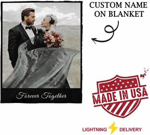 Vista 5 de YESCUSTOM Manta personalizada con fotos y texto, Manta familiar personalizada para adultos, niños y amigos, para cumpleaños, regalo conmemorativo