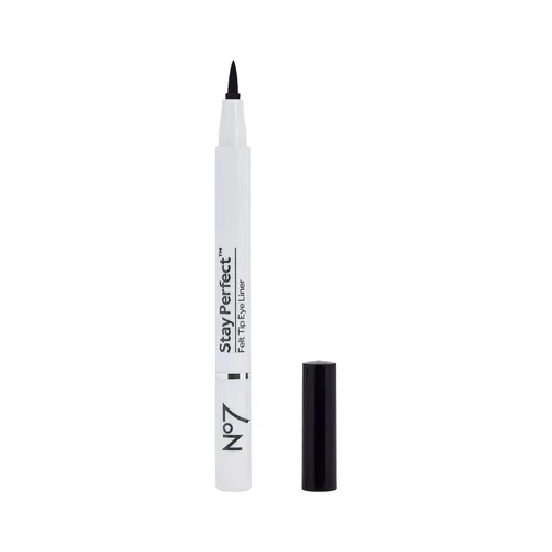 Vista 2 de No7 Stay Precise - Delineador de ojos con punta de fieltro, color negro, delineador líquido de punta de precisión, ideal para aspecto de ojo