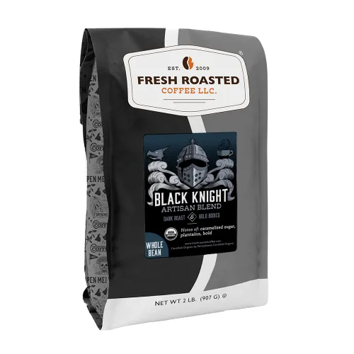 Vista 66 de Fresh Roasted Coffee, Blackbeard's Revenge, 12 onzas, tostado medio, Kosher, grano entero