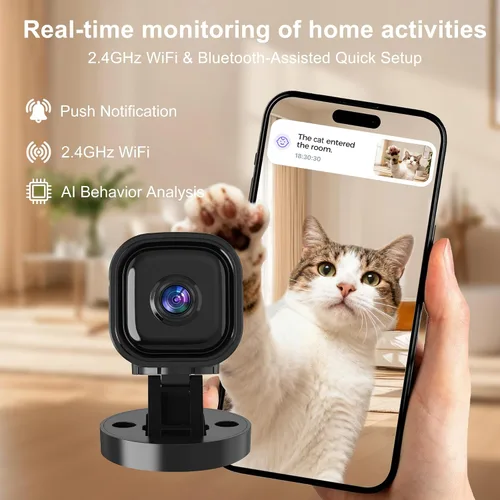 Vista 8 de Mini cámara para seguridad en el hogar,Cámara interior 2K,Cámara WiFi