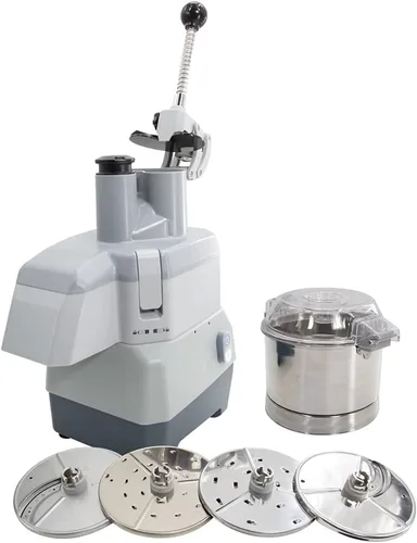 Vista 6 de Hakka - Procesador de alimentos combinado con cuenco de acero inoxidable de 3 cuartos de galón, alimentación continua y 4 discos - 1 hp
