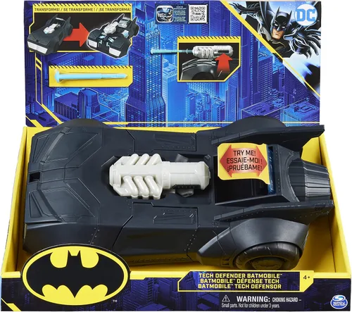 Vista 2 de DC Comics Batman Tech Defender Batmobile, vehículo transformador