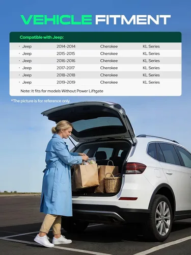 Vista 3 de YHTAUTO Juego de 2 puntales de soporte de elevación de escotilla trasera de repuesto para Jeep Cherokee 2014-2019, excepto puerta de elevación