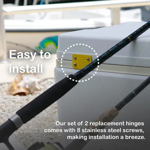 Vista 5 de Bisagras irrompibles para refrigeradores Igloo - Juego de 2 bisagras de repuesto para mangueras de incendios reutilizables - Duraderas, resistentes
