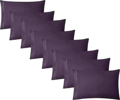 Vista 75 de Clara Clark Fundas de almohada de tamaño estándar – Funda de almohada ultra suave, fundas de almohada de microfibra ligera tamaño Queen – Juego de 2