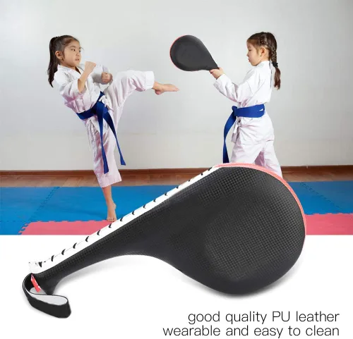 Vista 3 de Almohadilla de patada de taekwondo, esponja de alta densidad, almohadilla para patadas, almohadilla de golpeo, objetivos de patada TKD, paletas