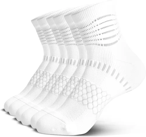 Vista 15 de IRAMY Calcetines de compresión de tobillo Coolmax para mujeres y hombres, calcetines que absorben la humedad, alivio de la fascitis plantar, 3/5