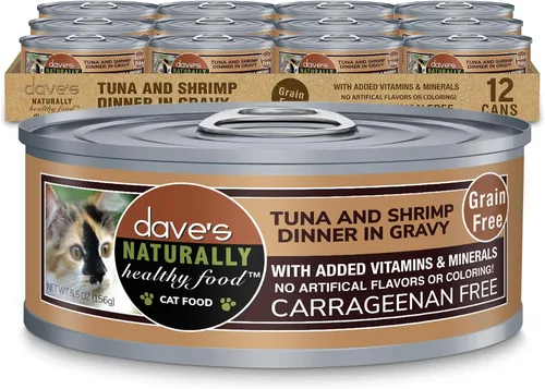 Vista 10 de Dave's Pet Food Grain Free Wet Cat Food (Minced Chicken in Gravy), Naturally Healthy Canned, Added Vitamins & Minerals, Wheat, Gluten & GMO-Free