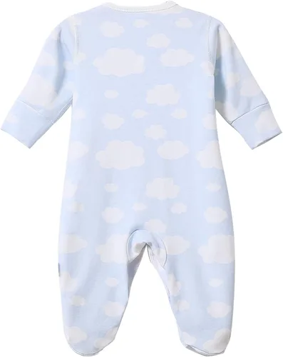 Vista 2 de AIBEIYI - Mono de manga larga con pies para bebés y niñas con botones y pies