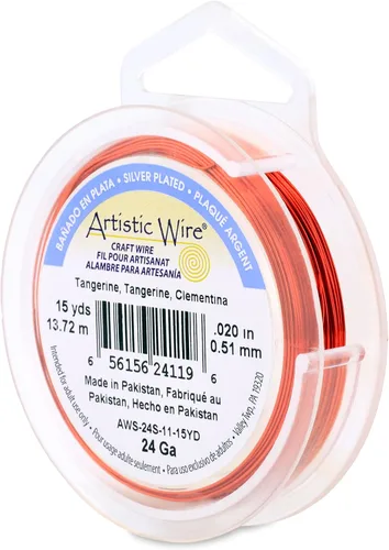 Vista 110 de Artistic Wire, Alambre de cobre de color chapado en plata de calibre 18, resistente al deslustre, amatista, 20 pies
