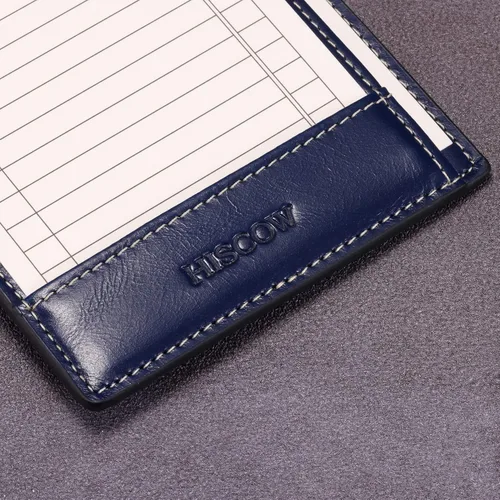 Vista 7 de HISCOW Bloc de notas y cuaderno de bolsillo de cuero italiano, bloc de notas de 3 x 5 con soporte seguro para bolígrafo, organizador de notas