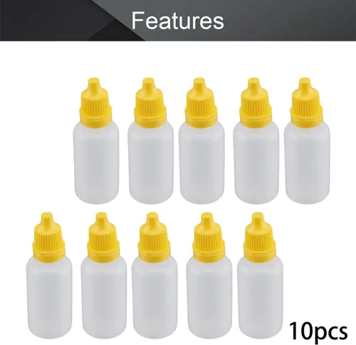 Vista 4 de Othmro Botellas cuentagotas de plástico de ojo de laboratorio de polietileno de 0.7 onzas, 10 piezas, 0.7 fl oz de gotero líquido para ojos