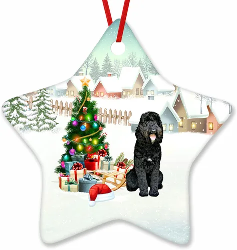 Vista 138 de Prezzy Airedale Terrier - Adorno para decoración de árbol de Navidad, regalos lindos para amantes de los perros, para familiares y amigos, nuevo