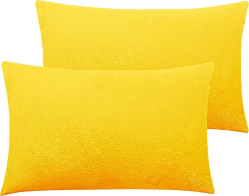 Vista 40 de NTBAY Fundas de almohada de terciopelo con cremallera, paquete de 2 fundas de almohada de viaje de franela de lujo, 13 x 18 pulgadas, color negro