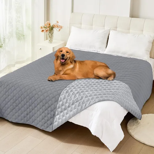 Vista 48 de Smiry Funda Impermeable para Cama de Perro Manta para Mascotas, Manta Suave y Lavable para Perros para Muebles Cama Sofá Sofá Reversible, a Cuadros