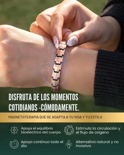 Vista 3 de MagnetRX® Pulseras magnéticas de cobre para mujeres - EllipseMAX 5X Fuerza 5,000 Gauss con imanes - Diseñadas en EE. UU. y patente pendiente