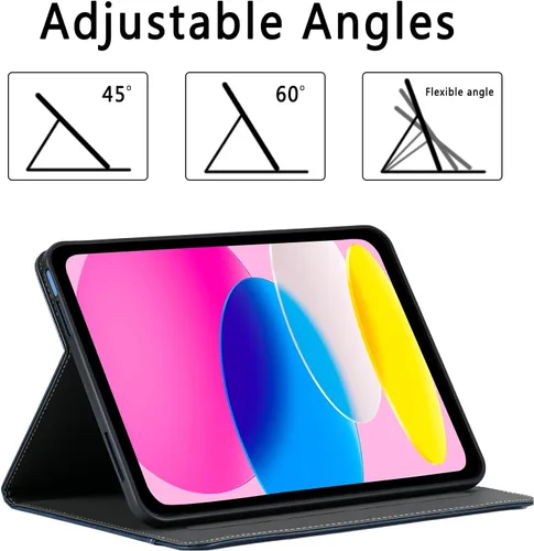 Vista 4 de HFcoupe Funda para iPad A16 de 11ª generación de 11 pulgadas 2025, estilo libro para iPad Gen 10 2022 de 10.9 pulgadas, funda protectora
