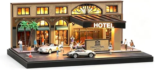 Vista 10 de Display Case for Hot Wheels 1:64 Toy Car Garage Lighted,Auto Repair Scene 82055