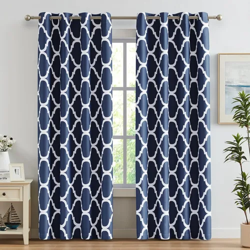 Vista 53 de Melodieux - Cortinas de bolsillo de moda marroquí para cocina, cafetería o baño, pequeñas ventanas