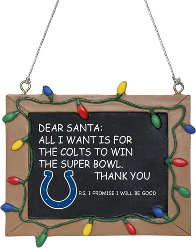 Vista 8 de NFL Resin Holiday Christmas Chalkboard Sign Ornament
