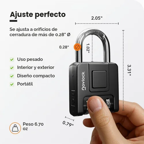 Vista 2 de Candado combinado para exteriores e interiores, resistente a la intemperie