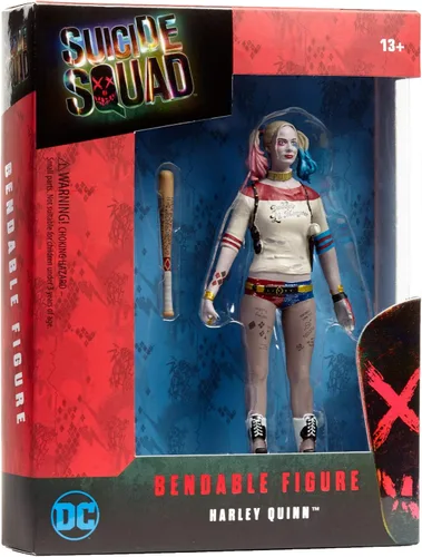 Vista 2 de DC Comics NJ Croce Suicide Squad Harley Quinn Figura de acción flexible, multicolor, 8 pies