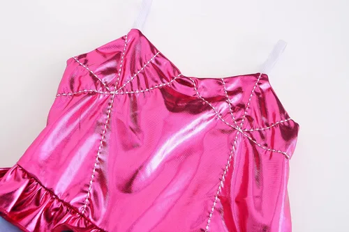 Vista 4 de Mecamelon Disfraz de sirena para niñas vestido de fiesta de princesa con accesorios