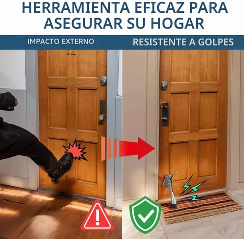 Vista 3 de Tope de puerta One Touch Kickdown, soporte de puerta, topes de puerta resistentes, parte inferior de la puerta, puntas de goma ajustables en altura