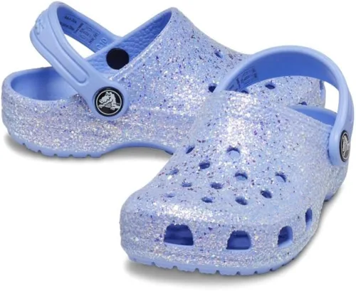 Vista 3 de Crocs Zuecos clásicos con purpurina (niño pequeñoniño grande)
