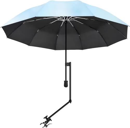 Vista 37 de XLINGZA Sombrilla de playa UPF 50+ con abrazadera universal ajustable