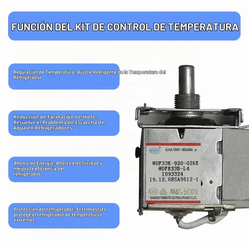 Vista 5 de M-ini Termostato de nevera, Termostato universal para refrigerador, 3 pines WDFE33B-L1 Control de temperatura para Haier Ronshen Kelon W-hirlpool