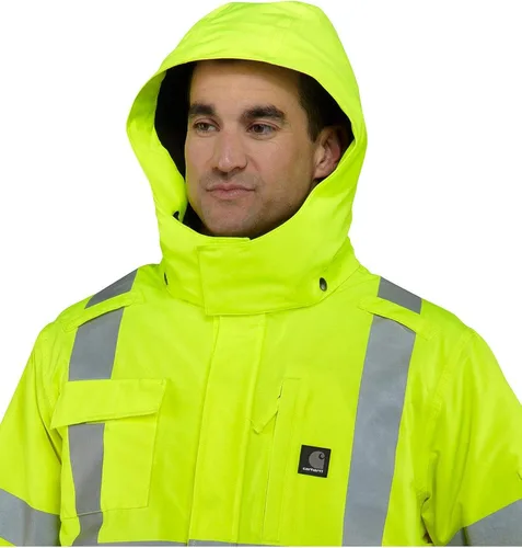 Vista 2 de Carhartt Chaqueta de madera Sherwood impermeable de alta visibilidad para hombre con aislamiento de clase 3