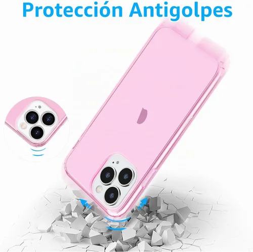 Vista 7 de JJGoo Funda transparente compatible con iPhone 11 Pro Max, transparente, suave, a prueba de golpes, delgada, delgada, antigolpes, color rosa