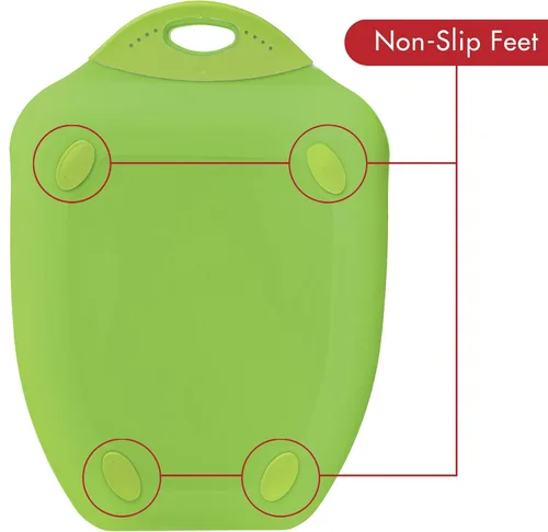 Vista 3 de Dexas Tabla de cortar Chop & Scoop de 9.5 x 13 pulgadas, verde sólido, 322-J383