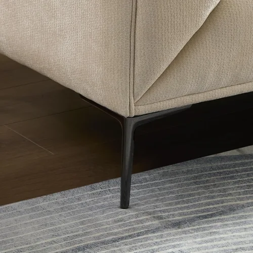 Vista 9 de Sofá moderno de 82 pulgadas con patas de metal, sofá boucle tapizado, sofás de lujo con asiento profundo de 3 plazas, sofá alto y minimalista