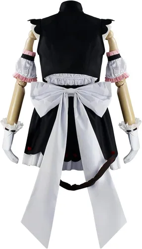 Vista 4 de Hieeimu NekoparA - Uniforme de sirvienta para cosplay, disfraz de vainilla de Chocola para fiesta de Halloween
